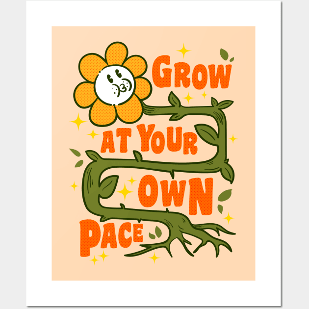 Grow at your own pace Wall Art by Infinite Sunflower